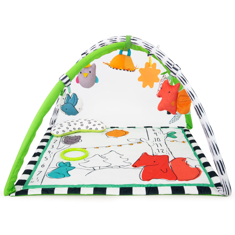 Gone Campinâ€ Woodland Sensory Activity Baby Play Gym With Canopy & Milestone Tracking - 0+ Months