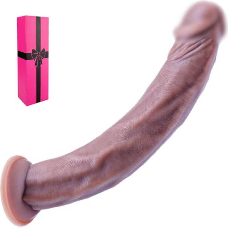 2.3'' Diameter Extra Thick Huge Giant Realistic Dildo For Men Women, 12" Soft Silicone Long Anal Dildo With Strong Suction Cup, Massive Wide Xl Xxl Fat Big G-Spot Dildos Adult Sex Toys For Gay Couple