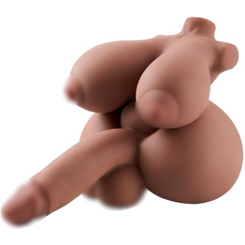 Male Sex Doll Shemale With Thrusting Dildo, Gay Sex Doll Torso Dildo For Men With Big Penis Ass And Tight Anus, Unisex Realistic Sex Dolls Muscle Male Masturbator Stroker Adult Toy For Couple