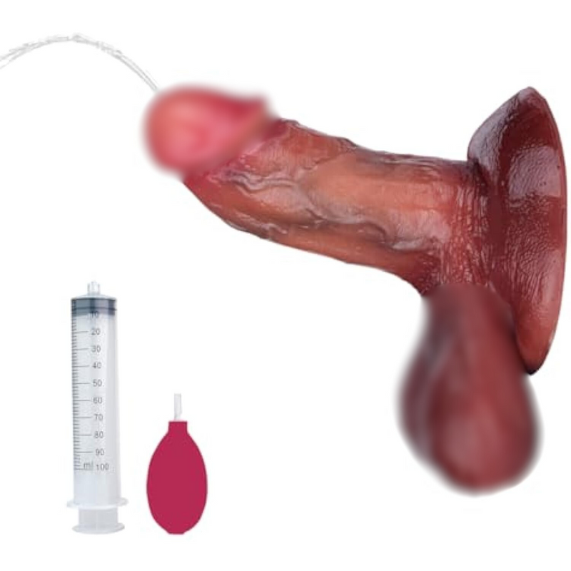 Black Squirting Dildo, 5.9 Inch Mini Realistic Dildo, Silicone Penis, Likelife Dick With Suction Cup For Hand-Free Play Sex Toys For Wommen Men Couple