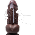 2.67'' Diameter Realistic Big Black Dildo Sex Toy, Skin-Like Big Silicone Dildos With Strong Suction Cup For Hands-Free And Anal Play, Giant Dildo Anal Sex Toys For Women And Men