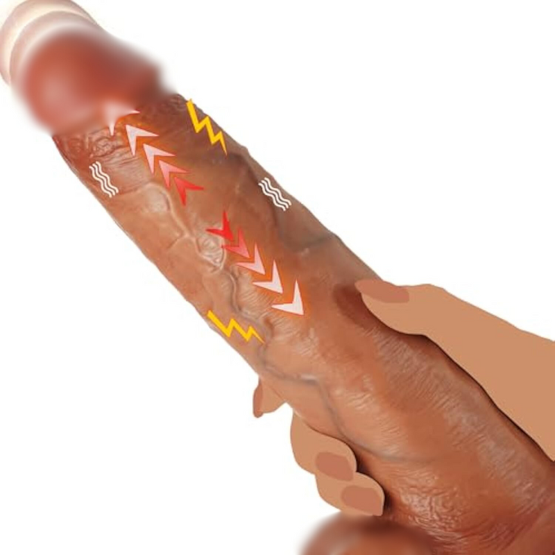 Unique 10.5” Large Thrusting Dildo With App, 5 In 1 Big Vibrating Dildo G Spot Sex Toy For Men And Women, Realistic Massive Silicone Sex Toys With Suction Cup For Anal And G Spot Stimualtion
