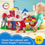 Fisher-Price Farm Toy, Toddler Playset With Smart Stages Learning Content, Ffp