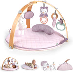 Cozy Spot Duvet Activity Baby Play Gym With Self-Storage, Machine Washable Mat - Calla (Pink), Newborn +