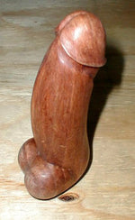 Wooden 8-Inch Brown Dildo, Smooth, Durable, and Eco-Friendly Adult Toy