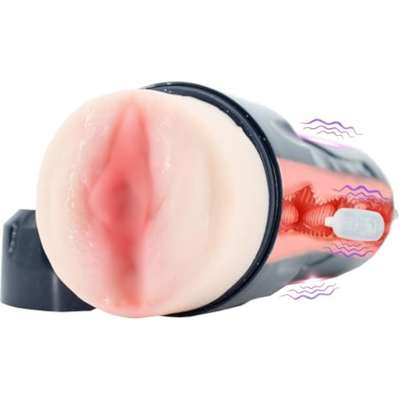 Male Masturbators Cup Accessories For “Fr Series” Premium Sex Machine Thrusting Gun, Adult Sex Toys 3D Realistic Texture Pocket Pussy 3-Speed & 7-Frequency Vibration Modes (Male Masturbator)