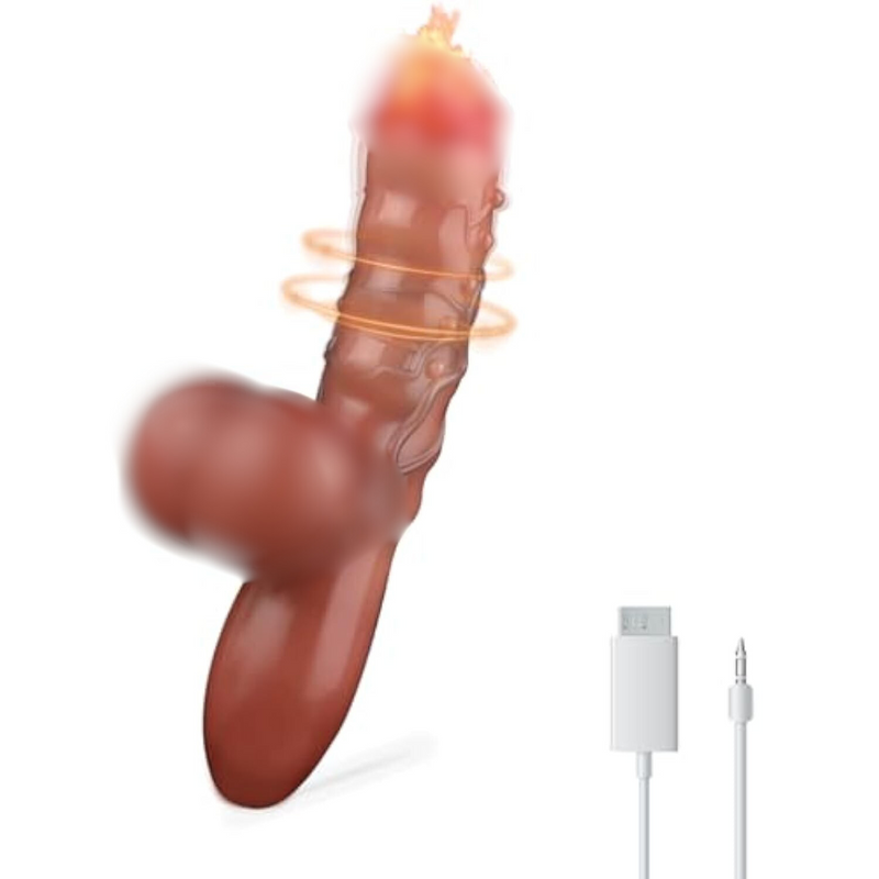 Huge Realistic Dildo Dual Vibrating Heating Adult Sex Toys, 8.2" Lifelike Massager Nipple Anal Plug G-Spot With 10 Powerful Modes Stimulating Anal Wand For Woman Couple Men Sex Pleasure