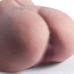 Realistic Pocket Pussy For Men - 2-In-1 Male Masturbator Sex Doll With Realistic Soft Buttocks, Vagina And Anal Passage 3D Texture 4.4 Lbs Entry-Level Butt | Strong Suction Adult Male Sex Toy (Brown)