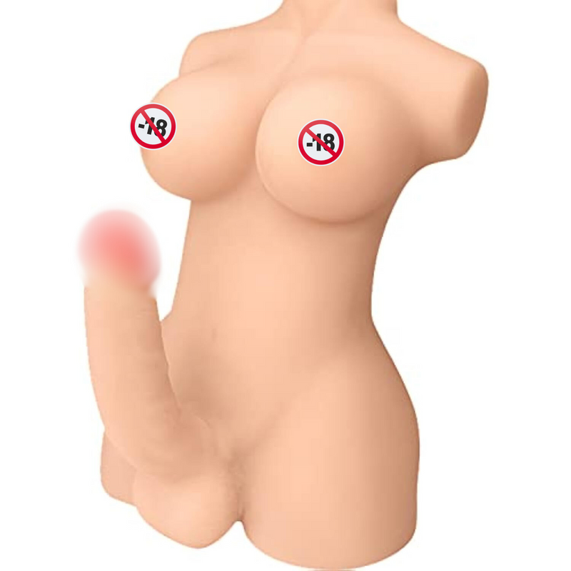 Realistic Shemale Sex Doll Torso (11.5 Lb) With 7 Inch Realistic Dildo – Mini Size Bbw Sex Doll For Adults, Ideal For Men, Women, And Couples, Lifelike Anal Pleasure Trans Sex Doll (Small_1)