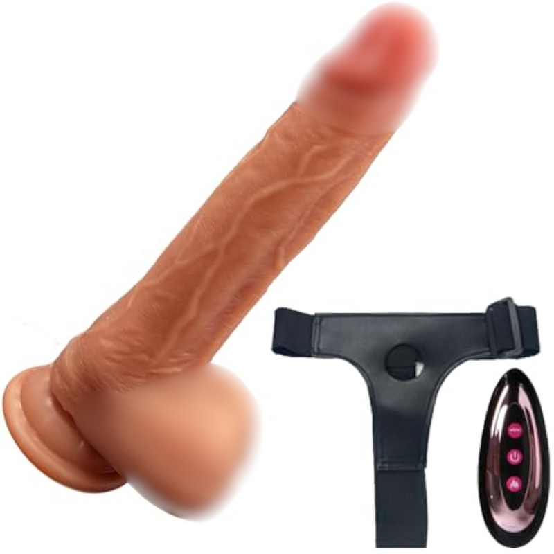Realistic Dildo Hands-Free Pleasure With Its Strong Suction Base, Flexible Design Vibrator, Quiet Electric Operation,Waterproof And Magnetic Fast Charging, Skin Colour