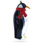 Penguin with Scarf - Blown Glass Christmas Ornament