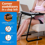 Table Mate XL PRO TV Tray Table - Folding Table with Cup Holder and Tablet Slot-