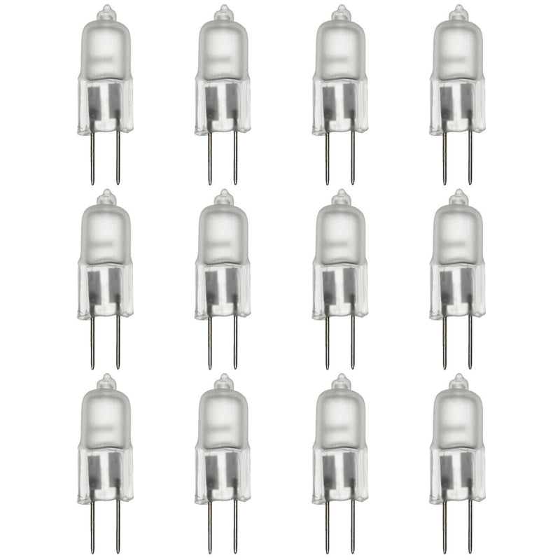 12 Pack Sunlite 10 Watt, Single Ended T2.5, G4 Bi-Pin Base, Clear