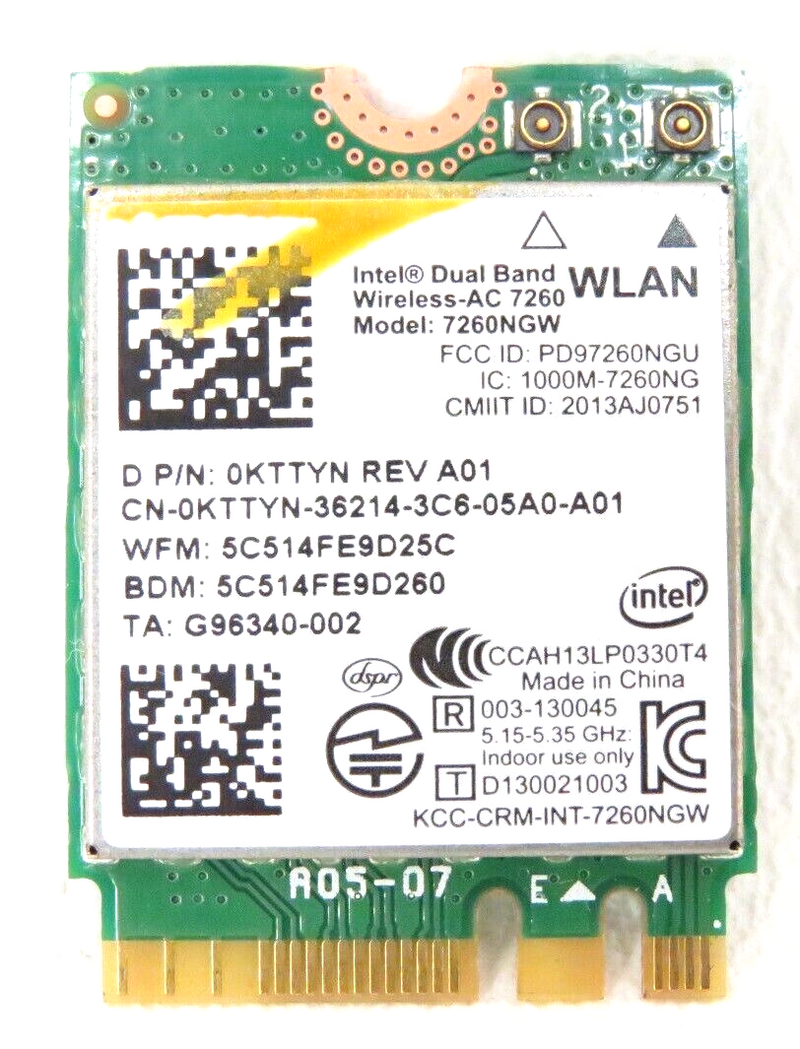 Lot Of 3 Dell Dual Band 7260 Bluetooth 4.0 Wireless Card 7260Ngw Kttyn