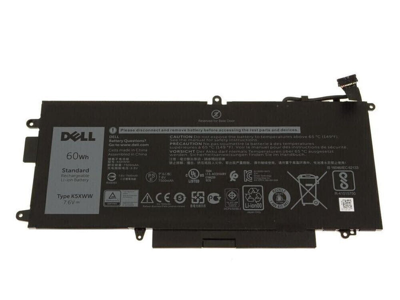 Original Dell K5XWW Latitude 7390 2-in-1 60Wh 7.6V 0K5XWW Laptop Battery