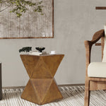 Contemporary Lightweight Concrete Accent Side Table Coffee End Table In/ Outdoor