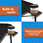 Table Mate XL PRO TV Tray Table - Folding Table with Cup Holder and Tablet Slot-