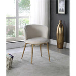 Skylar Cream Velvet Dining Chair (Set Of 2)