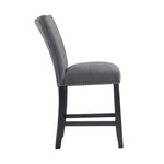 Stratton Counter Height Side Chair Set In Charcoal