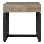 Modern Engineered Wood End Table In Natural-Black