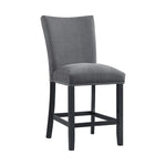 Stratton Counter Height Side Chair Set In Charcoal