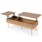 47" Central Table Lift Top Coffee Table W/Hidden Compartments for Living Room