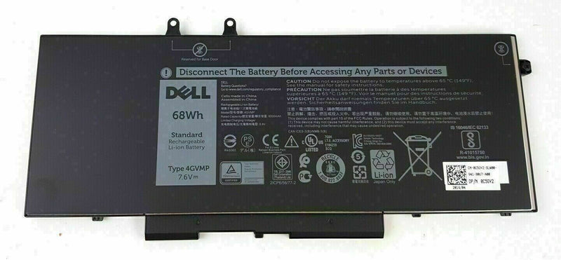 Original Dell 4GVMP 68 WH Battery For Dell Latitude 5400 5500 04GVMP.
