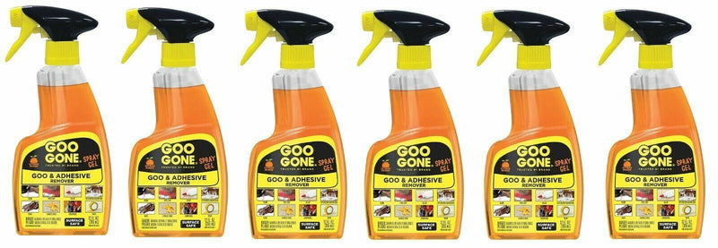 6PK Goo Gone Original Spray Gel Goo & Adhesive Remover Glue Gum Tape Wax Crayons