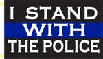 12X18 I Stand With The Police Thin Blue Line Flag American 100D Boat Flag