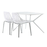 Set Of 4 Stackable Modern Dining Chair Mid Century Dining Chairs Birch Chairs