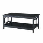 Omega Rectangular Coffee Table In Black Wood Finish