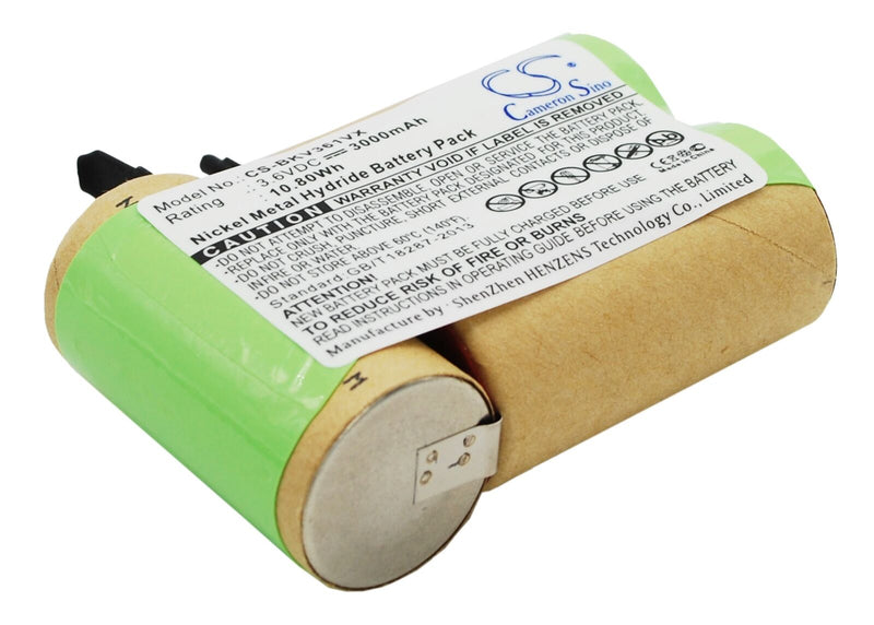 3.6V 3000Mah Ni-Mh Replacement Battery For Black & Decker Vacuum