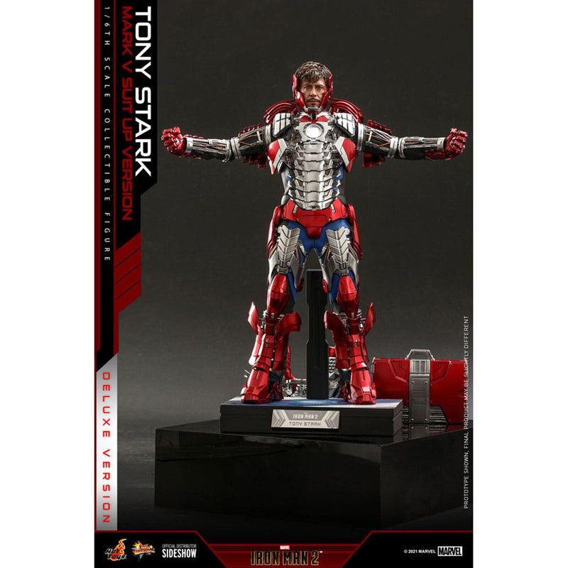 Hot Toys Marvel Tony Stark Mark V Suit Up Deluxe Sixth Scale Figure NEW IN STOCK