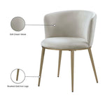 Skylar Cream Velvet Dining Chair (Set Of 2)