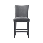 Stratton Counter Height Side Chair Set In Charcoal