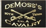 3X5 DEMOSS'S 10TH TENN CAVALRY 100D BLACK Flag Banner