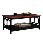 Omega Coffee Table In Cherry And Black Wood Finish