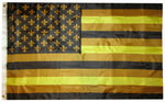 3X5 Usa Mardi Gras Black & Gold New Orleans Saints Fleur De Lis Fkag Banner