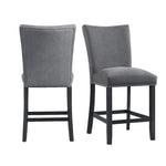 Stratton Counter Height Side Chair Set In Charcoal