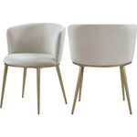 Skylar Cream Velvet Dining Chair (Set Of 2)