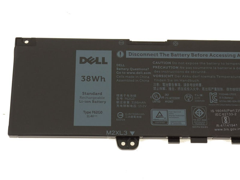Genuine Dell F62G0 Inspiron 13 7370 / 7373 RPJC3 39DY5 0F62G0 Battery 38Wh