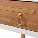 Jupiter Modern 2-Drawer Wood Desk Console Table In White