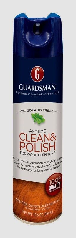 12.5oz GUARDSMAN Anytime Clean & Polish Protects Wood Furniture Woodland Fresh