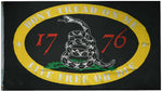 12X18 Gadsden 1776 Black Don'T Tread On Me Live Free Or Die 2Nd Amendment Flag