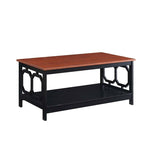 Omega Coffee Table In Cherry And Black Wood Finish