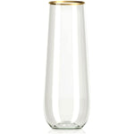 Clear Fancy Shatterproof Reusable 9 Oz Champagne Glass