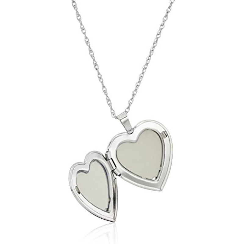Sterling Silver Heart With Hand Engraved Butterfly Locket