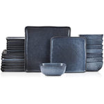 Square Stoneware Dinnerware Set 24 Piece Service For 8