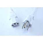 [UL Listed] OMNIHIL White 8 Feet Long AC Power Cord Compatible with KEF X300A Wireless Speaker
