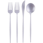 Plastic Flatware Spoons Set 24 Servings